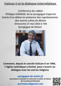 21 mai 2023 - Conférence du Rabbin Philippe HADDAD